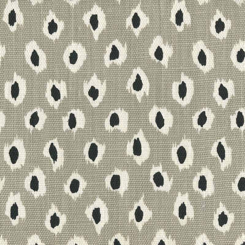 Quadrille Moroc Grey Black On Oyster Fabric 302274P