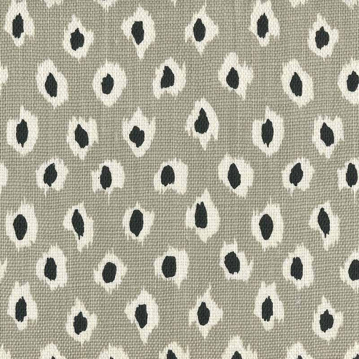 Quadrille Moroc Grey Black On Oyster Fabric Sample 302274P