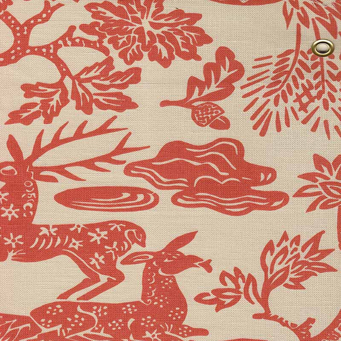 Quadrille Magic Garden Burnt Orange Fabric Sample 302450T-04