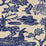 Quadrille Magic Garden Navy Fabric 302450T-06