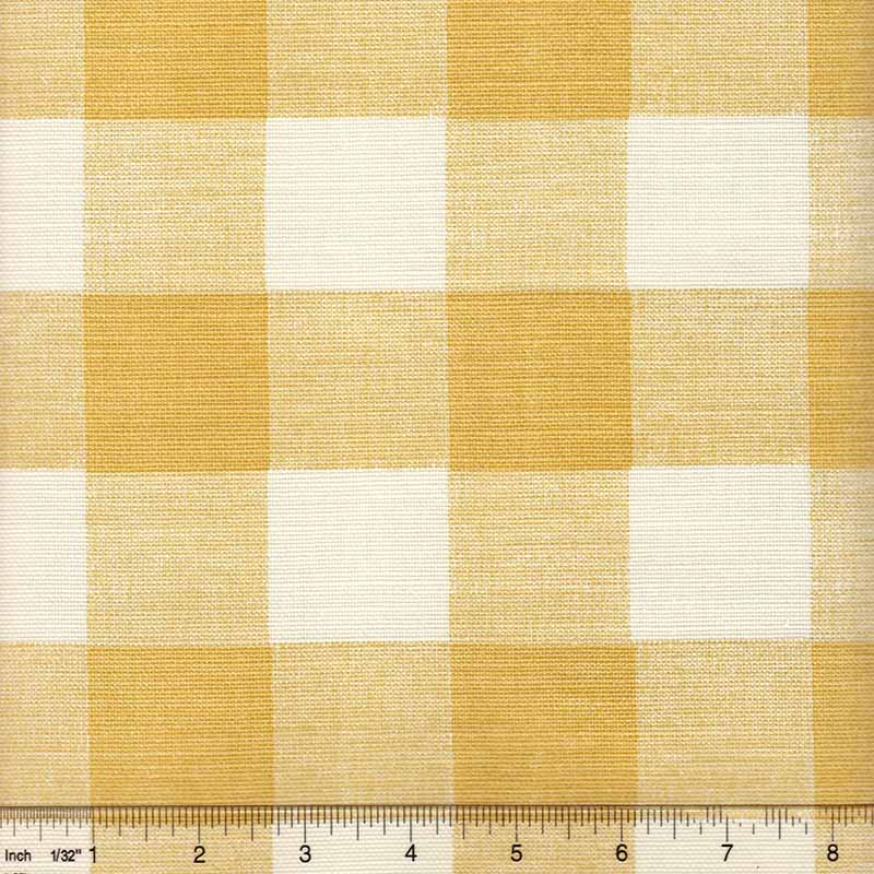 Quadrille Hingham Plaid Inca Gold Fabric 302524F