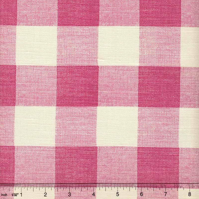 Quadrille Hingham Plaid Magenta Fabric 302525F