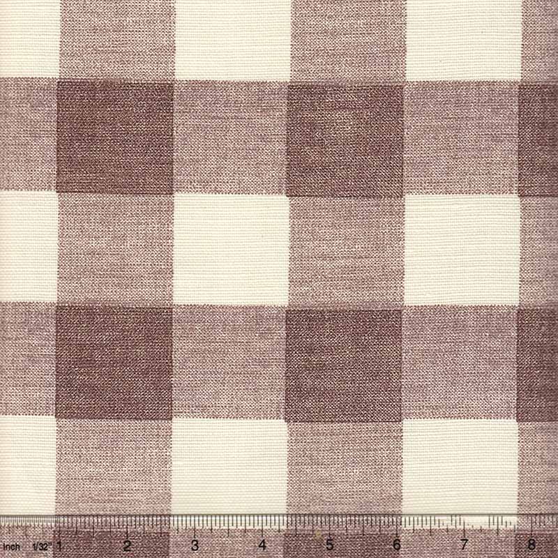 Quadrille Hingham Plaid Brown Fabric 302529F