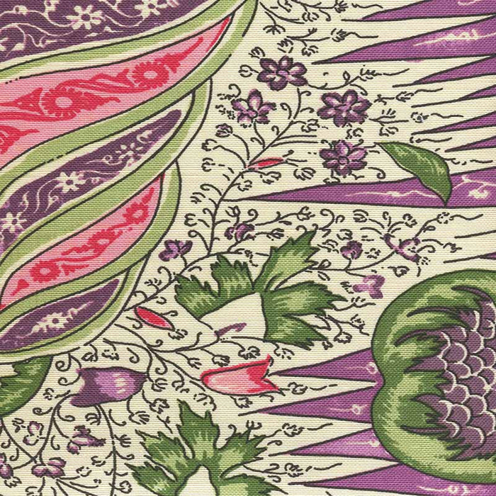 Quadrille Les Indiennes Multicolor Multi New Lavender Fabric 302650C-NEWLAV