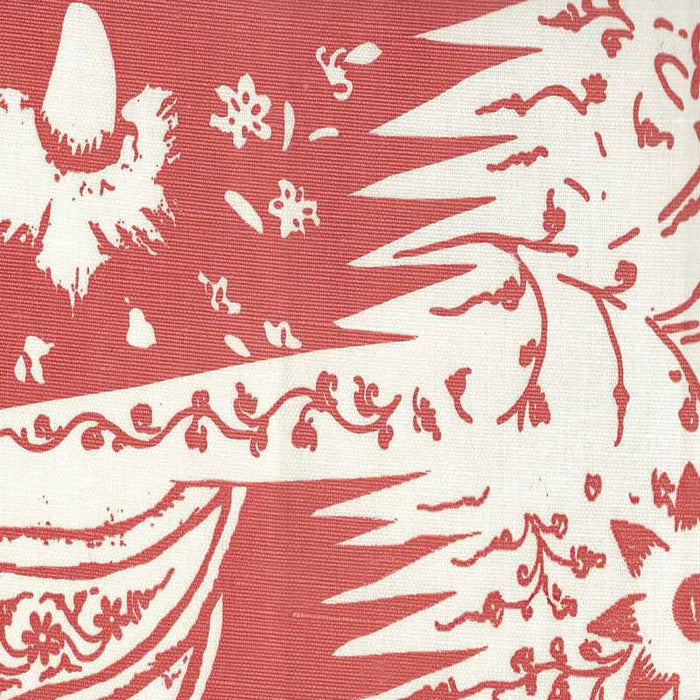 Quadrille Les Indiennes Shrimp On Tint Fabric Sample 302661F