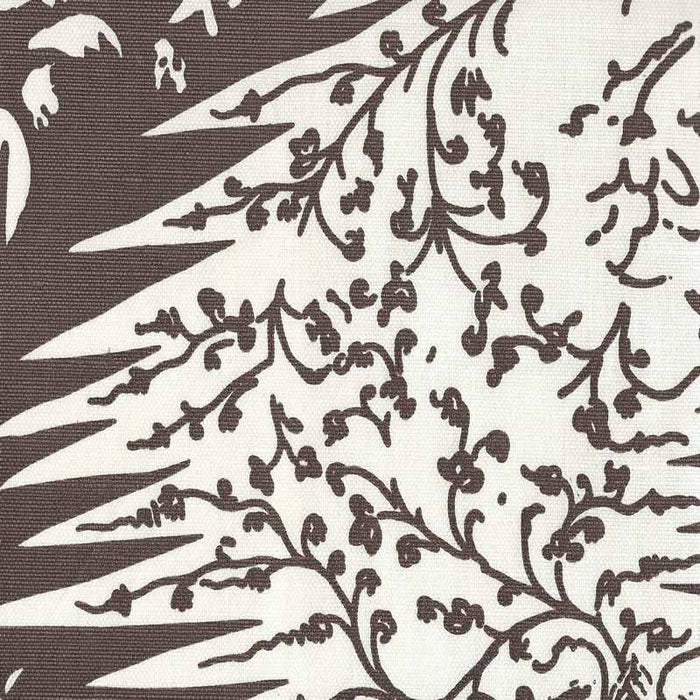 Quadrille Les Indiennes Brown On Tint Fabric 302665F