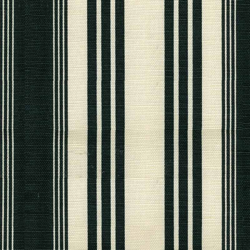 Quadrille Lane Stripe Noir Fabric 302742F