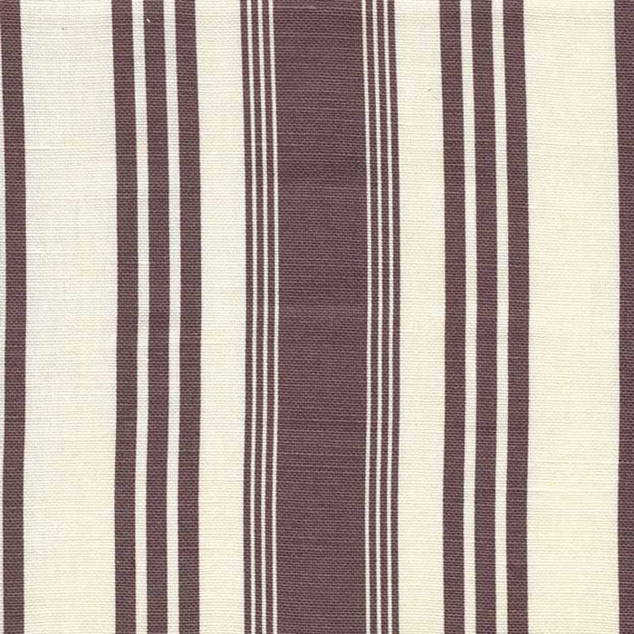 Quadrille Lane Stripe Chocolate Fabric 302745F