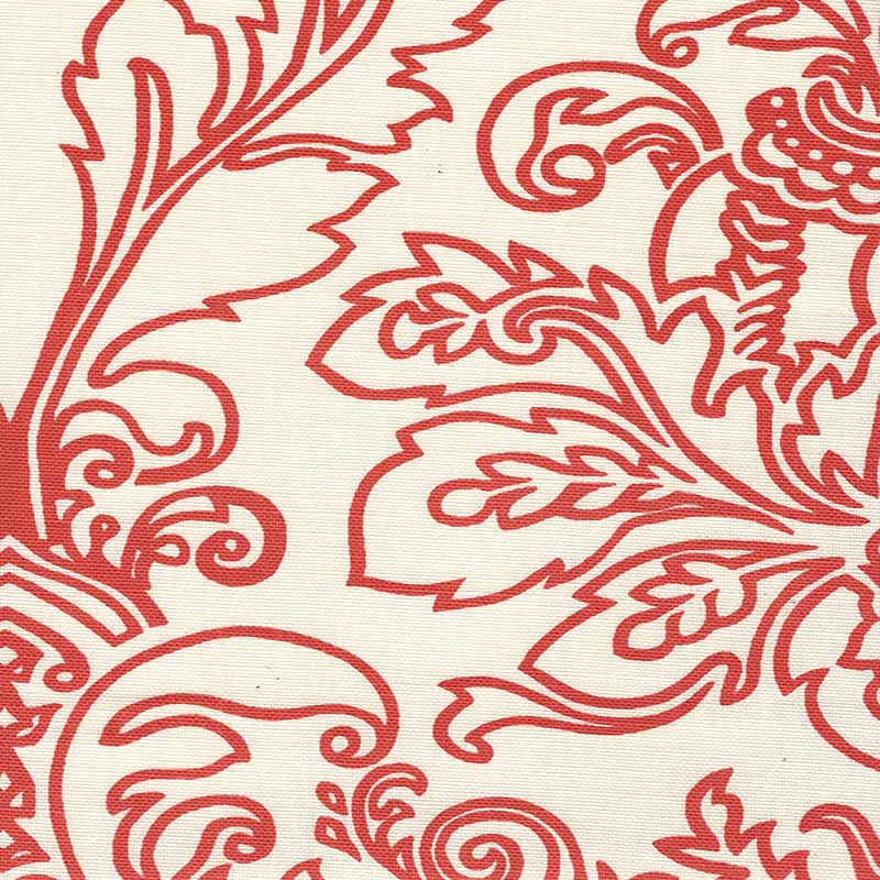 Quadrille Monty Outline Burnt Orange Fabric 302752F