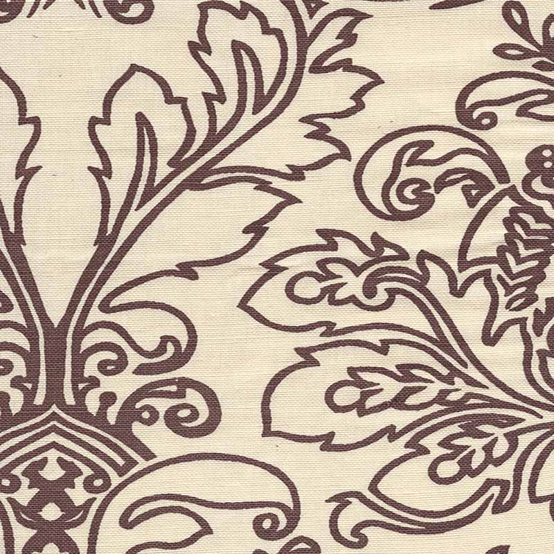 Quadrille Monty Outline New Brown Fabric 302756F