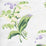 Quadrille Lilies Of The Valley Greens Lavender Fabric Sample 302760F-01CTS