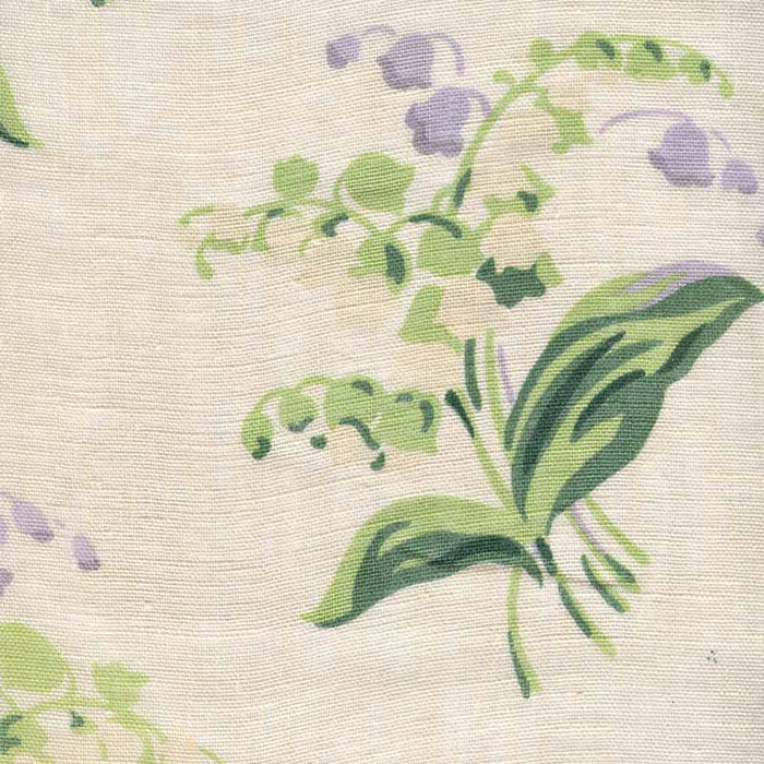 Quadrille Lilies Of The Valley Greens Lavender Fabric 302760S-02OLDI