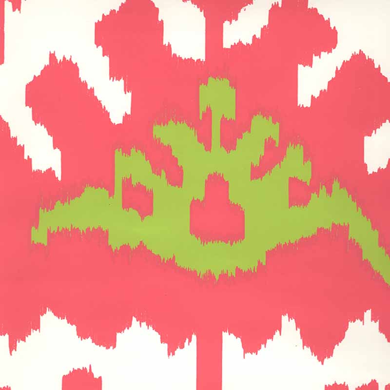 Quadrille Kazak Magenta Lime Wallpaper 302830W-01WP