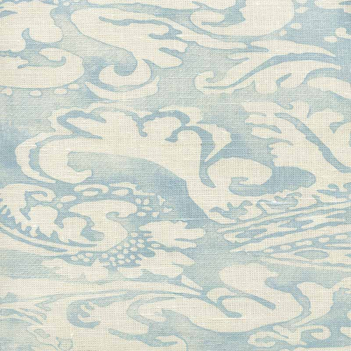 Quadrille Bromonte Reverse Neutral Soft Windsor Blue Fabric Sample 302850B-03