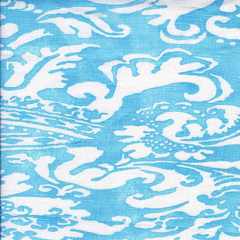 Quadrille Bromonte Reverse New Blue Fabric 302858F