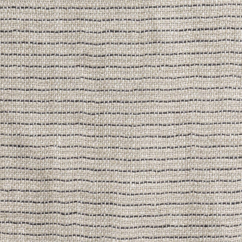 Holly Hunt Great Plains Linen Pinstripe Ink & Natural Fabric 3029/07