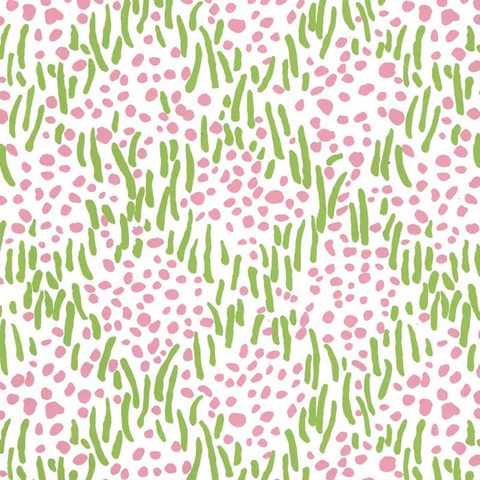 China Seas Trilby Jungle Green Pink Wallpaper Sample 3030-11WP