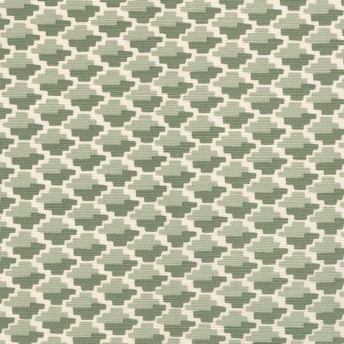 Quadrille Il Gioco Silver/green Fabric Sample 303720F-02