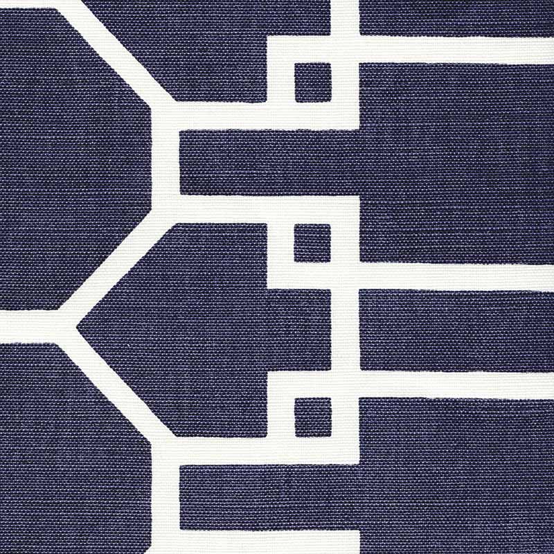 Quadrille Brighton Reverse Chacoal Fabric 304024F