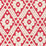 Quadrille Viennese Red Fabric Sample 305056F