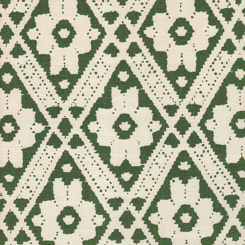 Quadrille Viennese Forest Green Fabric 305057F