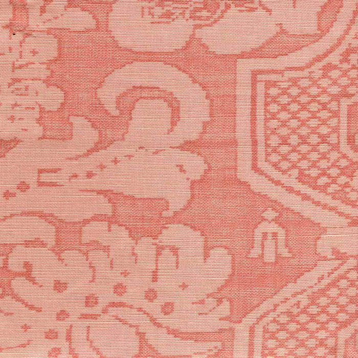 Quadrille La Tour Damask Peach Light Peach Fabric Sample 306000F