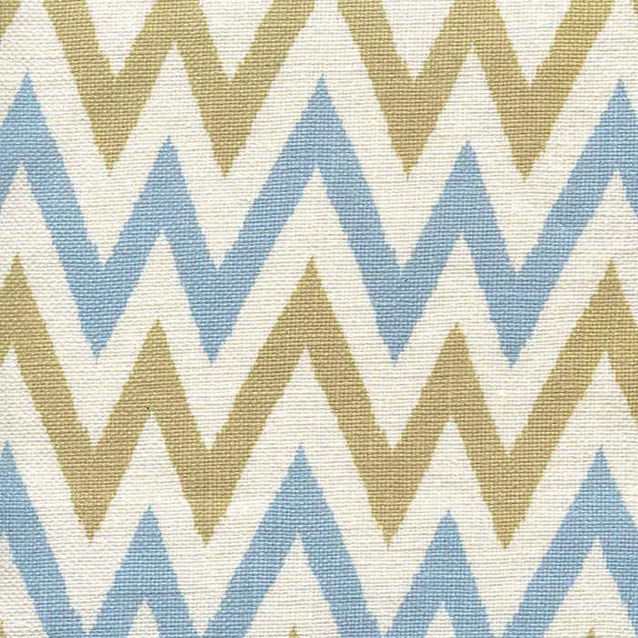 Quadrille Tashkent Ii Mini Scale Windsor Blue Taupe Fabric Sample 306034F