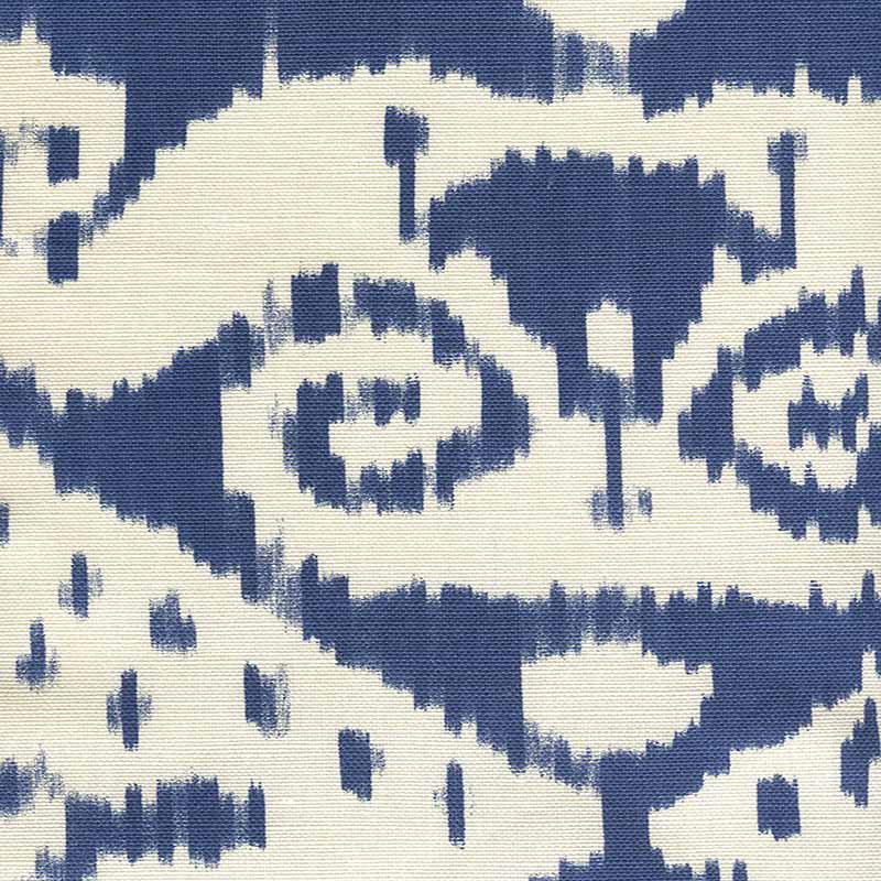 Quadrille Malaya Navy Fabric Sample 306051F