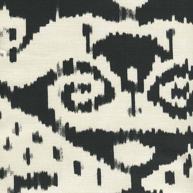 Quadrille Malaya Black Fabric 306053F