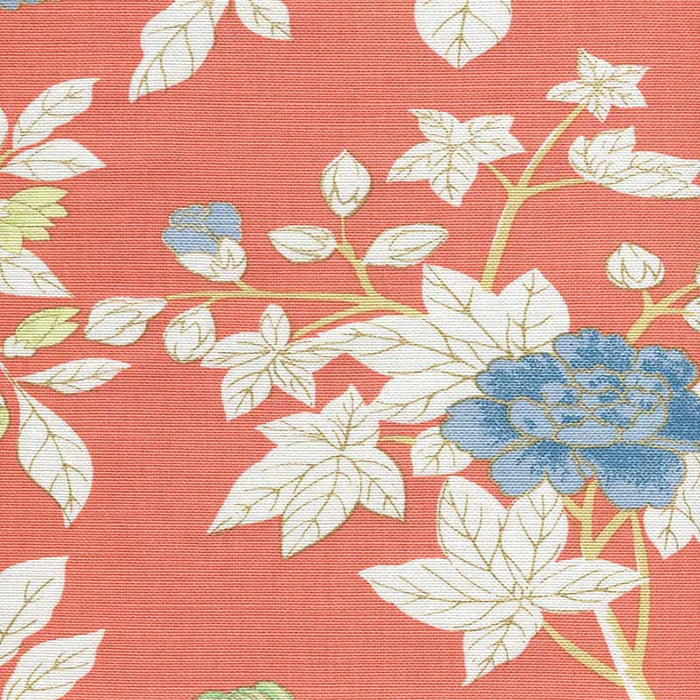 Quadrille Happy Garden Rust Orange Fabric Sample 306063F