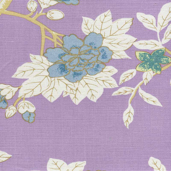 Quadrille Happy Garden Lavender Fabric Sample 306064F