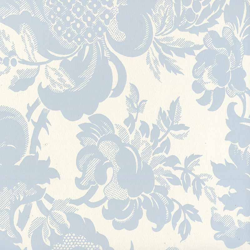 Quadrille Des Gardes Soft Windsor Blue Wallpaper Sample 306081W