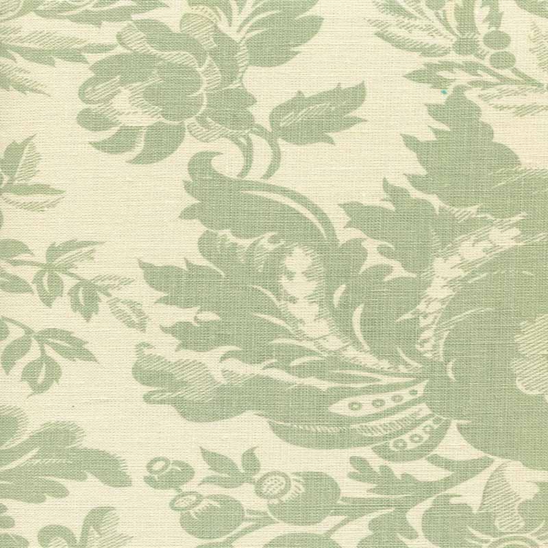 Quadrille Des Gardes Soft French Green Fabric 306082F