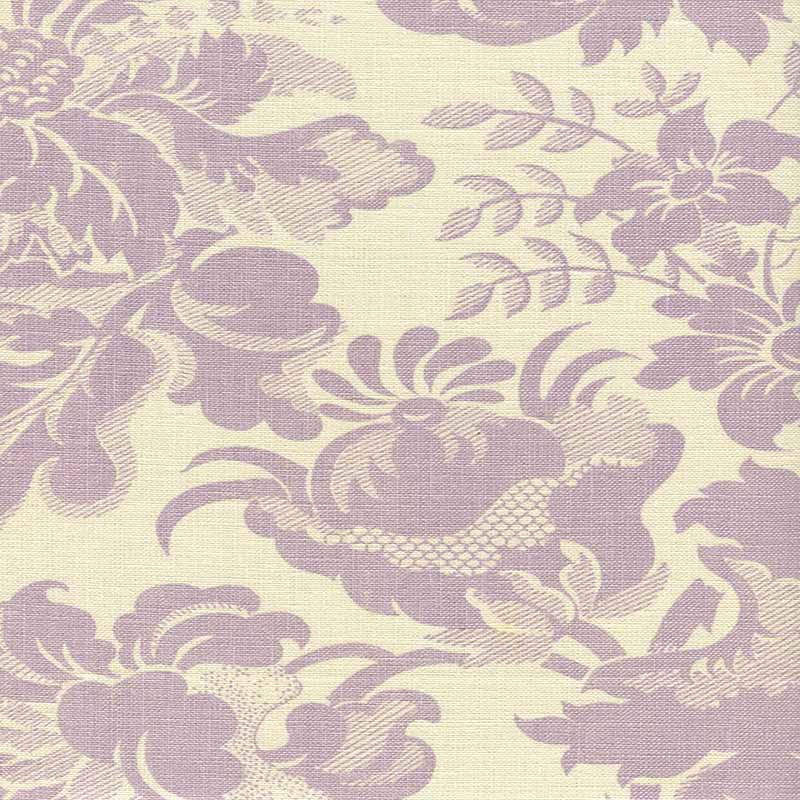 Quadrille Des Gardes Soft Lavender Fabric Sample 306083F