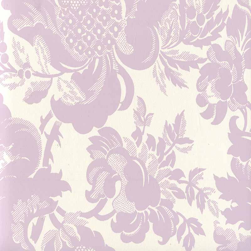 Quadrille Des Gardes Soft Lavender Wallpaper Sample 306083W