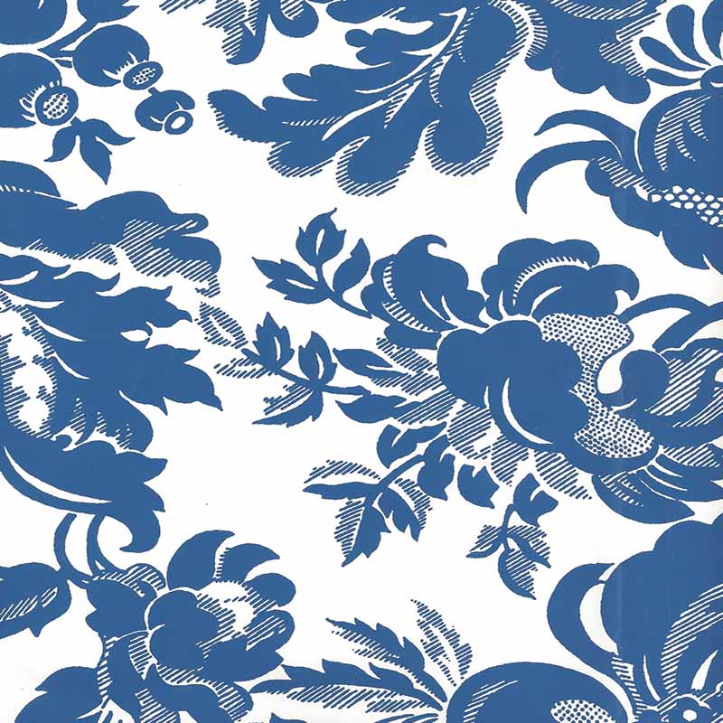 Quadrille Des Gardes New Navy Wallpaper Sample 306088W