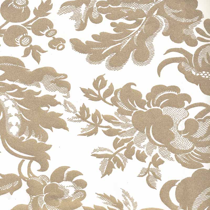 Quadrille Des Gardes Gold Metallic Wallpaper 306093W