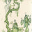 Quadrille Danse Chinois Dark Green Jungle Soft Fabric Sample 306152F