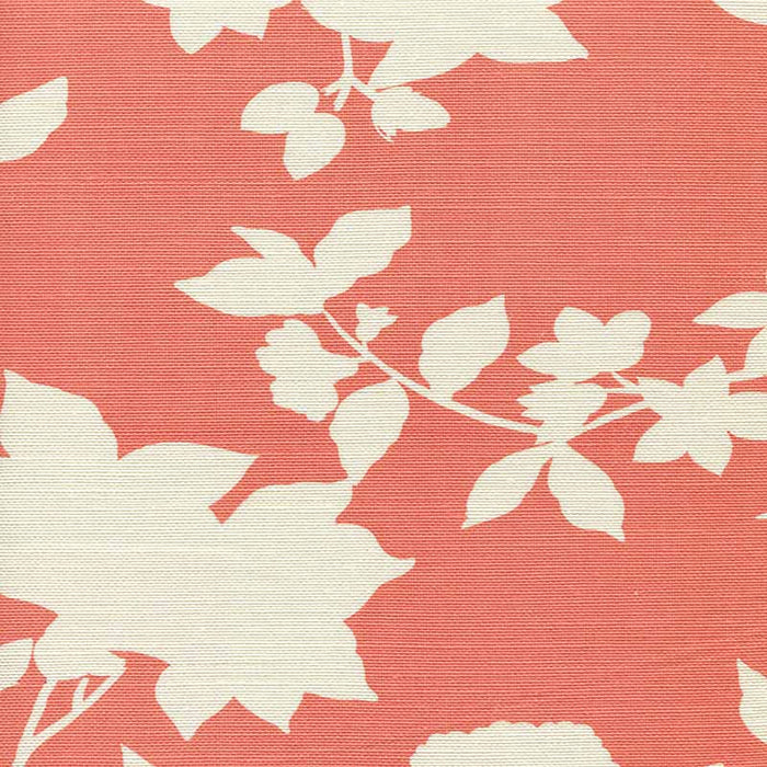 Quadrille Happy Garden Background Rust Orange Fabric 306183F