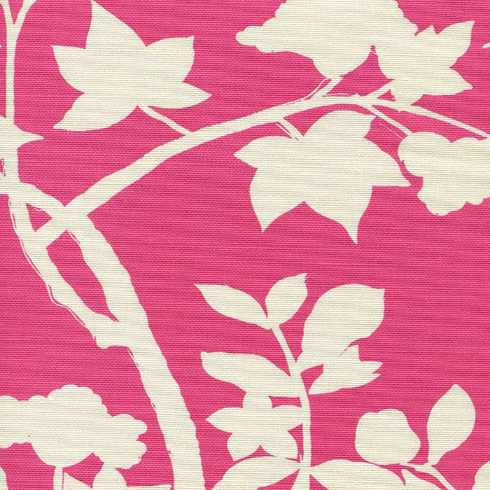 Quadrille Happy Garden Background Magenta Fabric 306187F