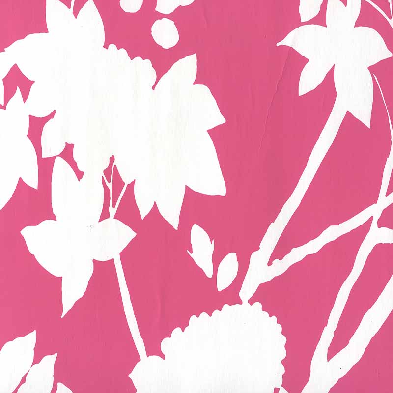 Quadrille Happy Garden Background Magenta Wallpaper Sample 306187W