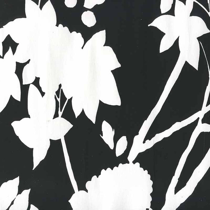 Quadrille Happy Garden Background Black Wallpaper Sample 306189W