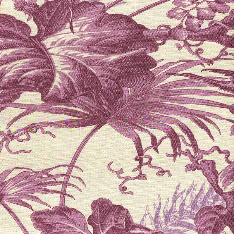 Quadrille Tropique Multi Purple Fabric 306193F