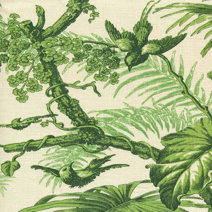 Quadrille Tropique Multi Greens Fabric 306196F