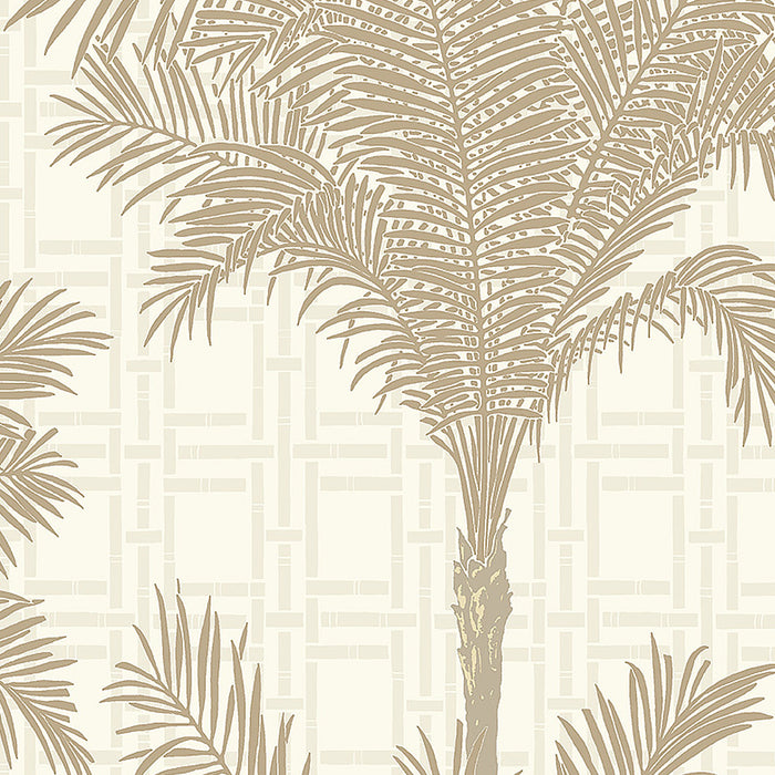 Schumacher Copacabana Warm Silver Wallpaper 3061