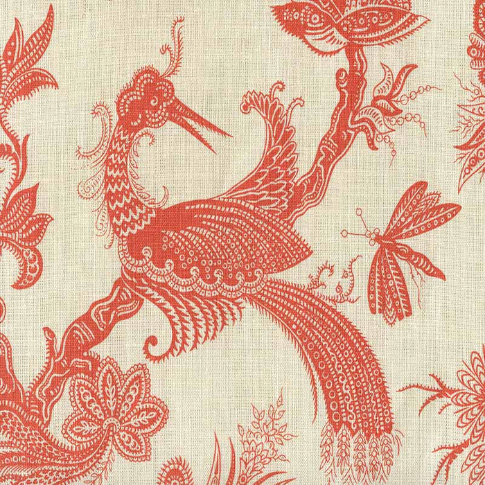 Quadrille Paradis Orange Fabric Sample 306204F