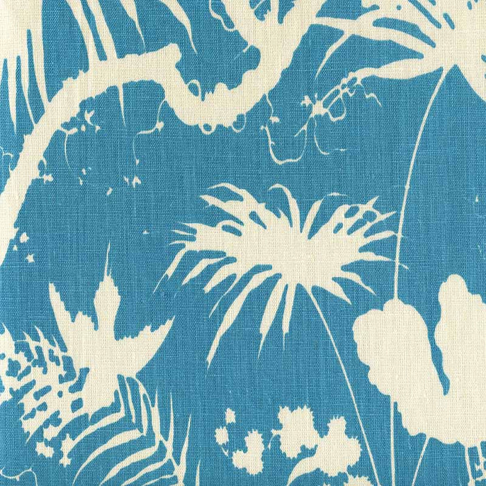 Quadrille Tropique Blotch One Color Dark Turquoise Fabric 306231F