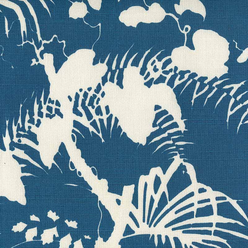 Quadrille Tropique Blotch One Color Dark Peacock Fabric Sample 306238FLC