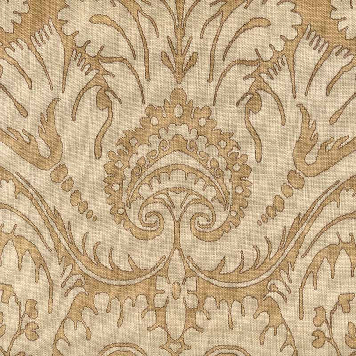 Quadrille Borghese Camel Taupe  Brown Fabric Sample 306243F-CU