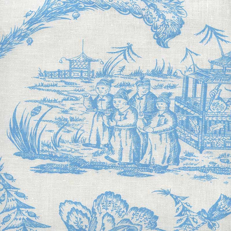 Quadrille Royal Journey Ii New Blue Fabric 306251F-CUW